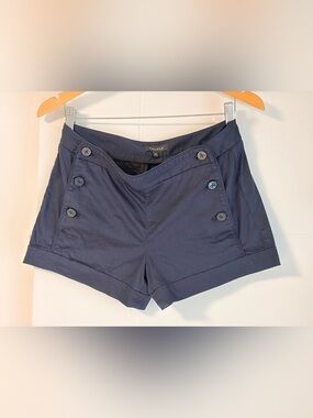Talula Navy Double-Button Women’s Shorts